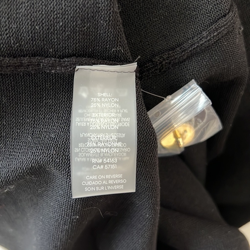 CALVIN Klein l NWT Black Dress with Gold Button Detail - Picture 5 of 5